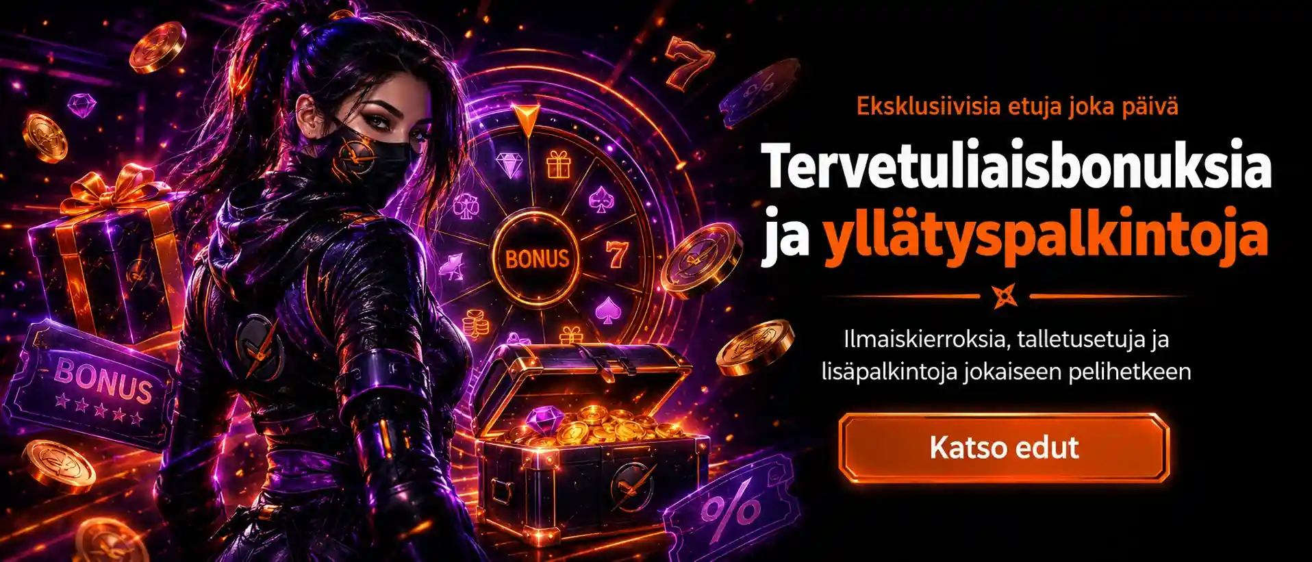 Tervetuliaisbonuksia ja yllätyspalkintoja pelaajille