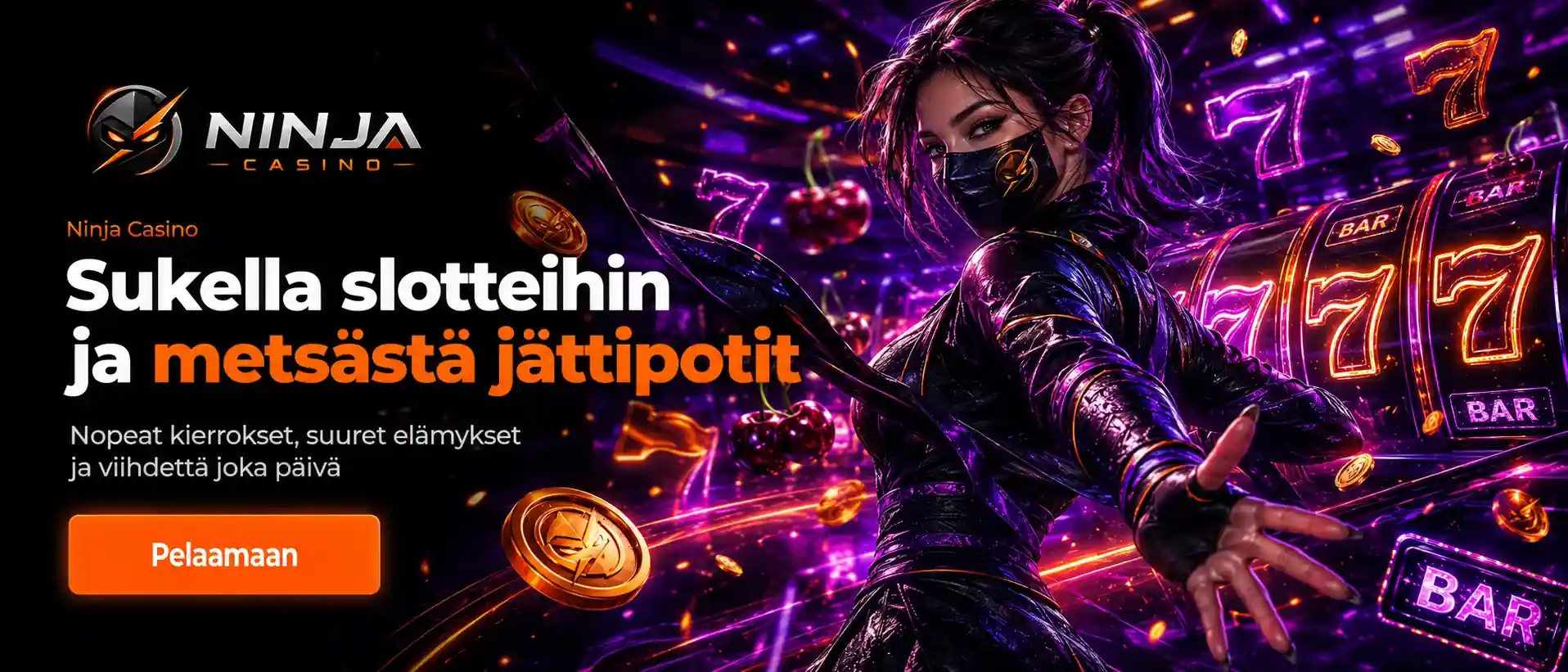 Slotit ja jättipotit Sukella slotteihin ja metsästä jättipotit Ninja Casinolla