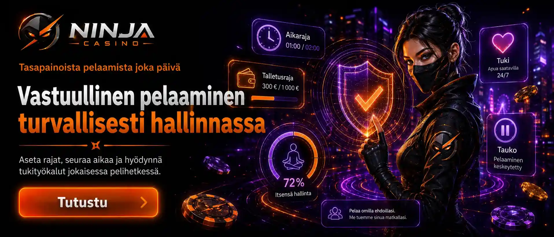 Vastuullinen pelaaminen Vastuullinen pelaaminen hallinnassa turvallisesti ja tehokkaasti